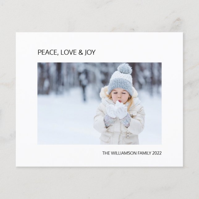 Tarjeta de vacaciones para Navidades de fotos de a (Anverso)