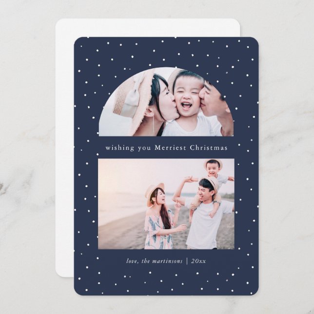 Tarjeta de vacaciones para Navidades de fotos de S (Anverso / Reverso)