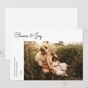 Tarjeta de vacaciones para Navidades de fotos fami