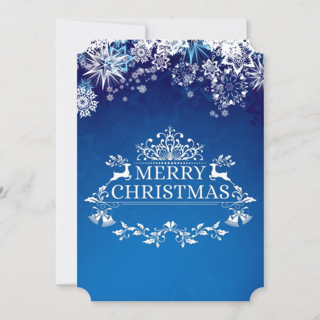 Tarjeta de vacaciones para Navidades de Invierno p (Anverso)