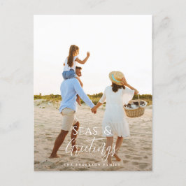 Tarjeta de vacaciones para Navidades de la playa d