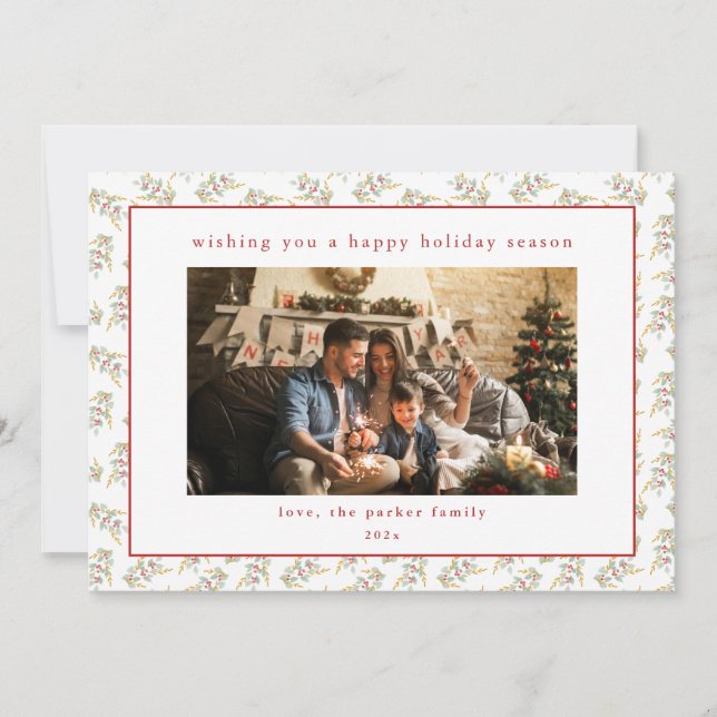 Tarjeta de vacaciones para Navidades de la vegetac (Anverso)