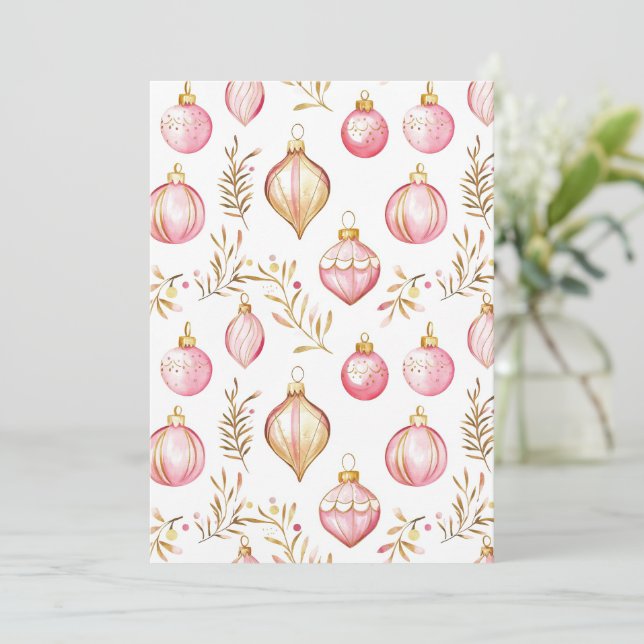 Tarjeta de vacaciones para Navidades de los Orname (Anverso de pie)