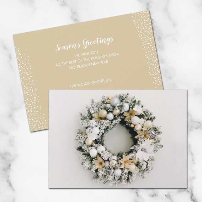 Tarjeta de vacaciones para Navidades de oro blanco (Subido por el creador)