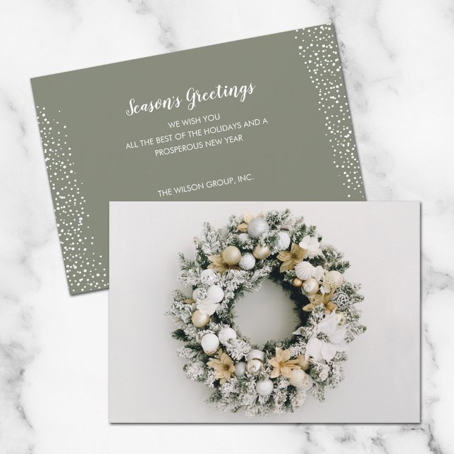 Tarjeta de vacaciones para Navidades de oro blanco (Subido por el creador)