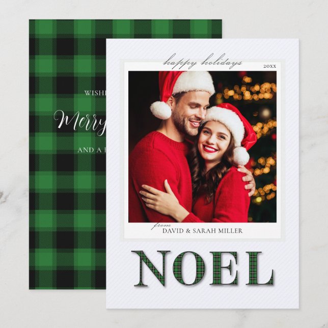 Tarjeta de vacaciones para Navidades de patrón de  (Anverso / Reverso)