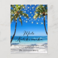Tarjeta de vacaciones para Navidades de playa cost