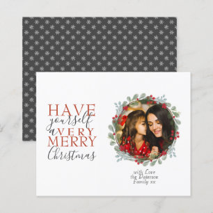 Tarjeta de vacaciones para Navidades de presupuest