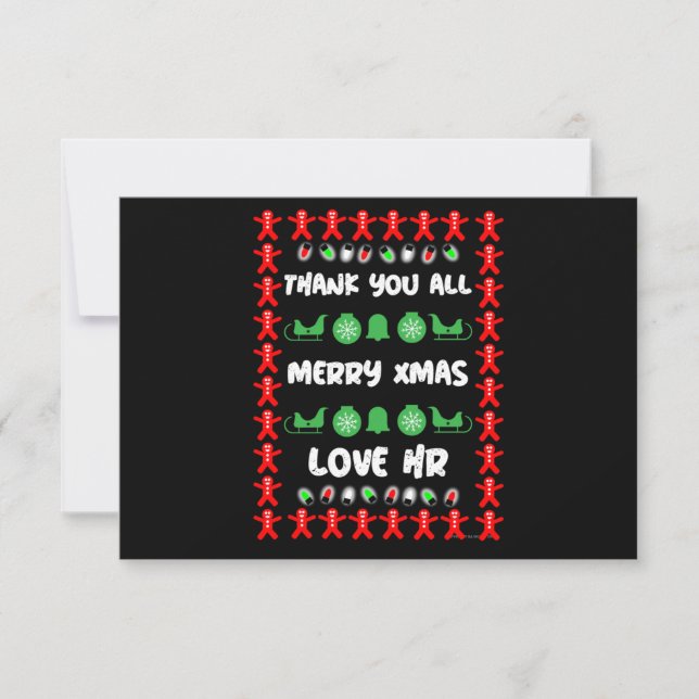 Tarjeta de vacaciones para Navidades de RH corpora (Anverso)