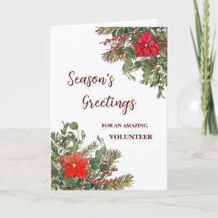 Tarjeta de vacaciones para Navidades de voluntario