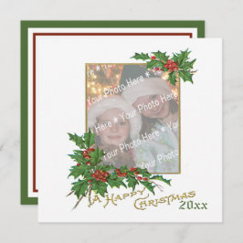 Tarjeta de vacaciones para Navidades felices con i