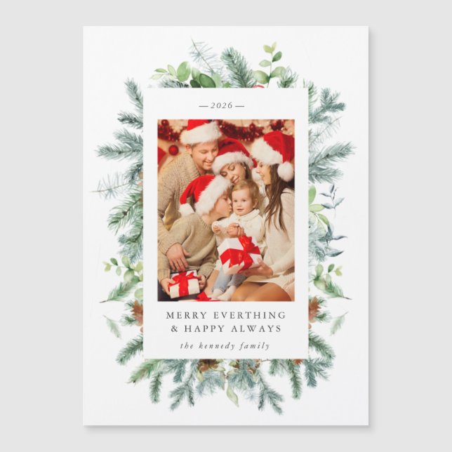 Tarjeta de vacaciones para Navidades fotográficos  (Anverso)