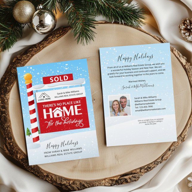 Tarjeta de vacaciones para Navidades inmobiliarios (Sold Real Estate Christmas Cards)