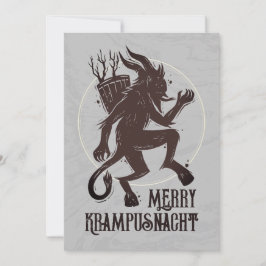 Tarjeta de vacaciones para Navidades Krampus Merry