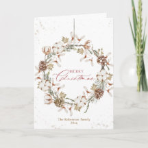 Tarjeta de vacaciones para Navidades minimalistas