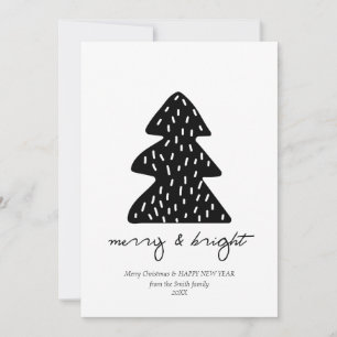 Tarjeta de vacaciones para Navidades Minimalistas 