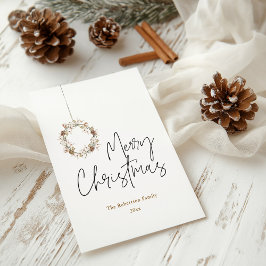 Tarjeta de vacaciones para Navidades minimalistas