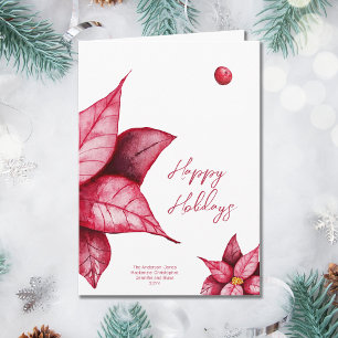 Tarjeta de vacaciones para Navidades plegados de P