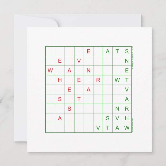 Tarjeta de vacaciones para Navidades Sudoku - Hemo (Anverso)
