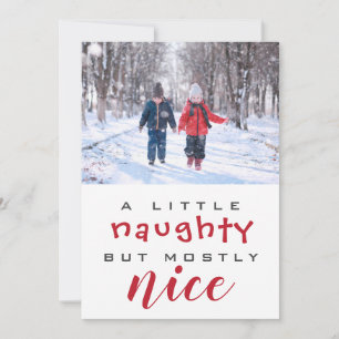 Tarjeta de vacaciones para Navidades traviesos o a
