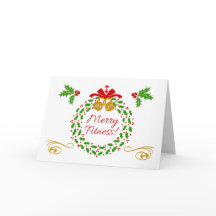 Tarjeta de vacaciones para Navidades Wreath de Mer