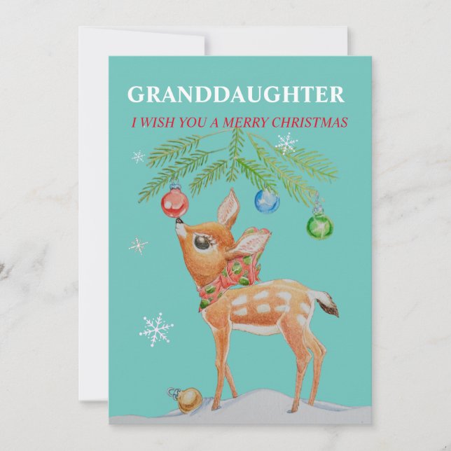 Tarjeta de vacaciones para nietos Navidades (Anverso)