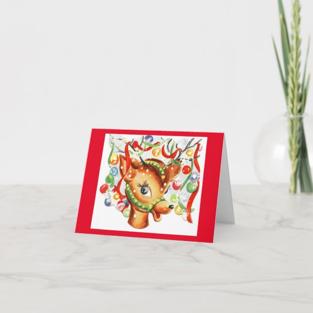 Tarjeta de vacaciones para nietos renos (Anverso)