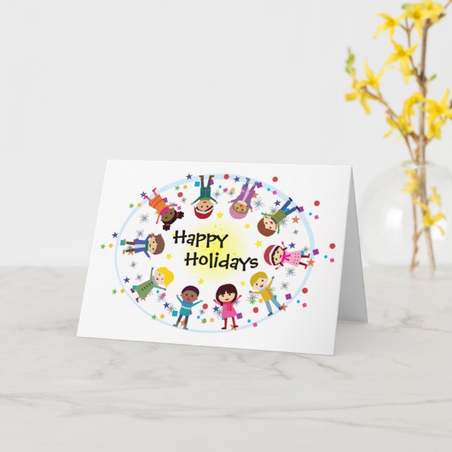 Tarjeta de vacaciones para niños (flor amarilla)