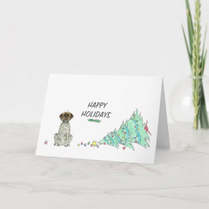 Tarjeta de vacaciones para perro Wirehaired Pointi