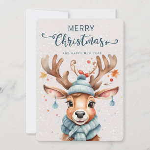 Tarjeta de vacaciones para renos de Navidades de c