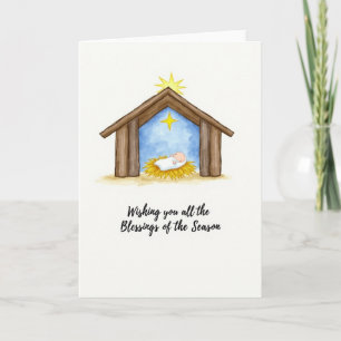 Tarjeta de vacaciones para un nuevo bebé bendito