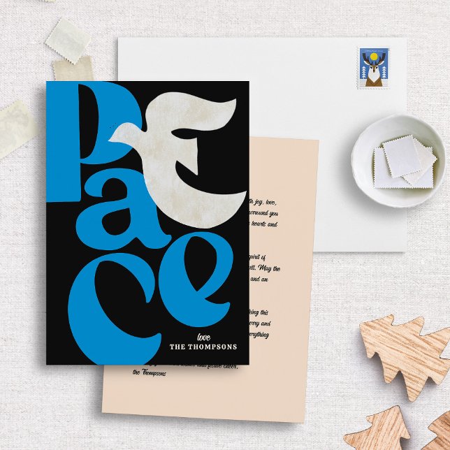 Tarjeta de vacaciones PEACE Dove (Subido por el creador)