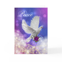 Tarjeta de vacaciones Peace Dove