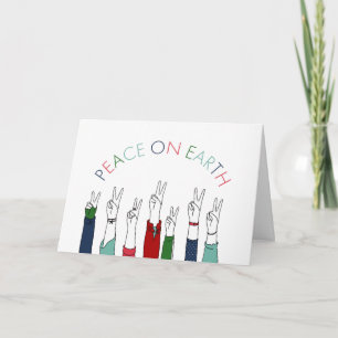 Tarjeta de vacaciones Peace On Earth