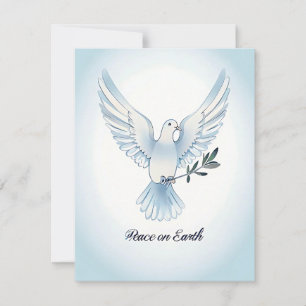 Tarjeta de vacaciones Peace on Earth Dove