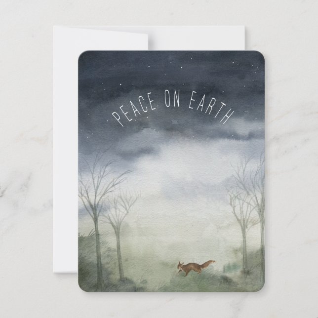 Tarjeta de vacaciones Peace on Earth Navidades (Anverso)