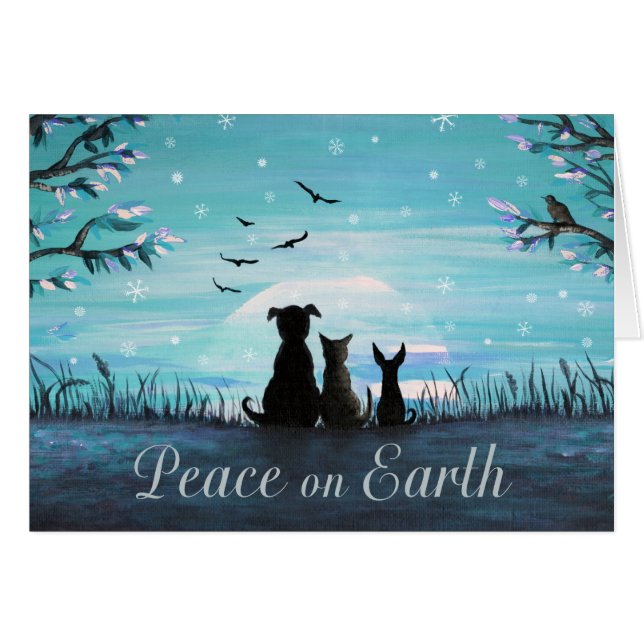 Tarjeta de vacaciones Peace on Earth Winset (Anverso (Horizontal))