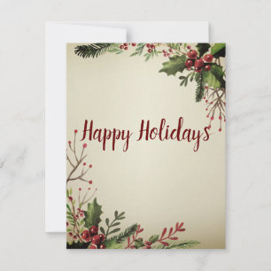 Tarjeta de vacaciones Perfecto Navidades Holly Ber