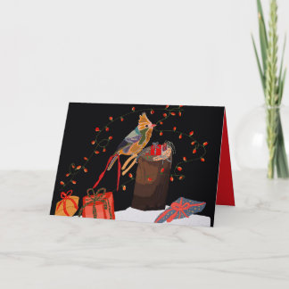 Tarjeta de vacaciones personalizable Birdie