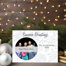 Tarjeta de vacaciones personalizada con foto famil
