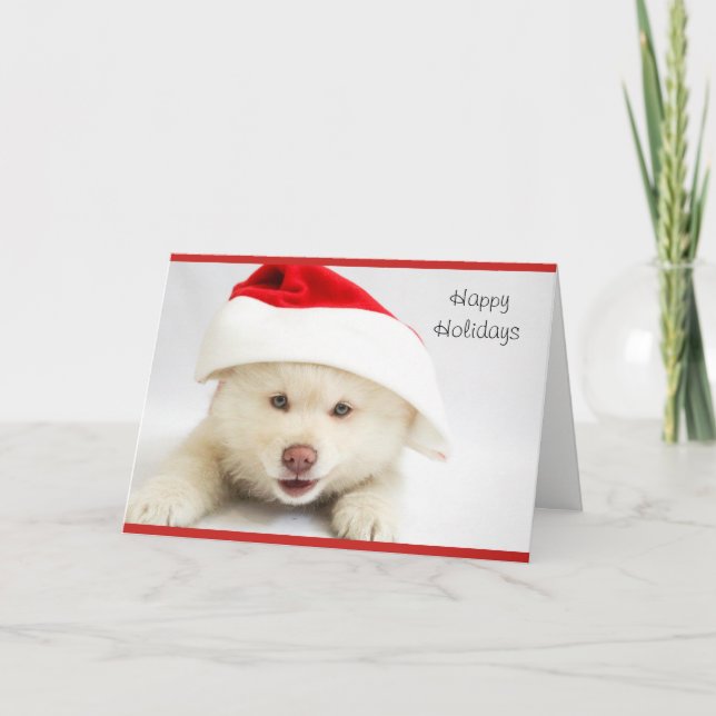 Tarjeta de vacaciones personalizada Cupe Puppy (Anverso)