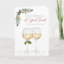 Tarjeta de vacaciones personalizada de Navidad par