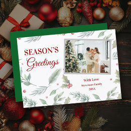 Tarjeta de vacaciones personalizada de Navidad y s