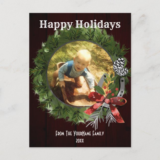 Tarjeta de vacaciones personalizada de Western Wre (Anverso)