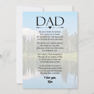 Tarjeta de vacaciones personalizada del Día del Pa