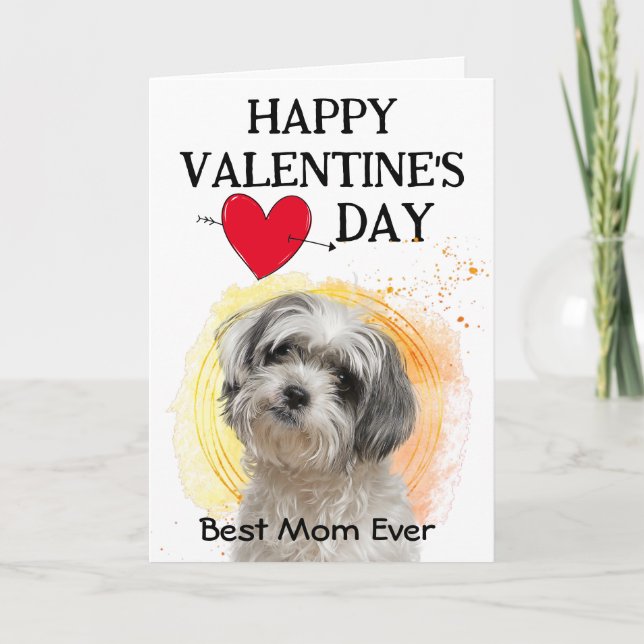 Tarjeta de vacaciones personalizada Shih Tzu El dí (Anverso)