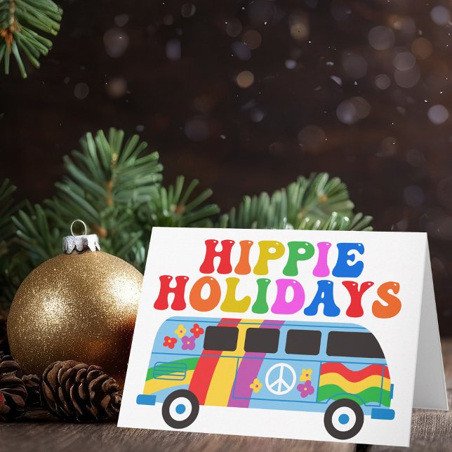 Tarjeta de vacaciones Personalizado Hippie Holiday (Subido por el creador)