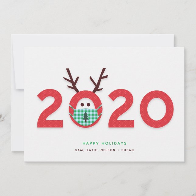 Tarjeta de vacaciones Personalizado Reindeer enmas (Anverso)
