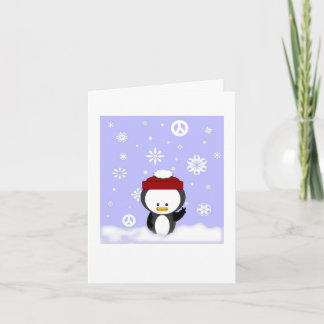 Tarjeta de vacaciones Pingüino de Paz