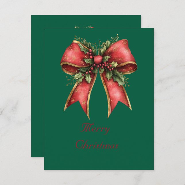 Tarjeta de vacaciones plana (Anverso / Reverso)